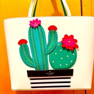 NWOT Kate Spade New Horizons Little Len Leather Cactus Tote